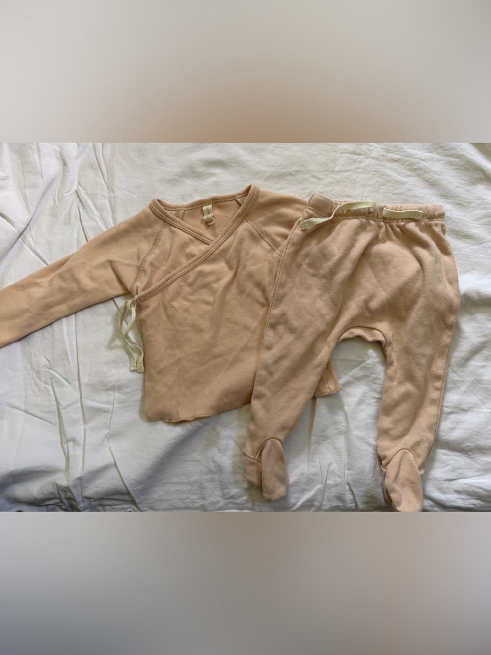 Quincy Mae Petal Wrap Top and Footed Pants Set